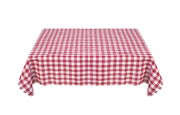 Ropa de mesa roja en la mesa aislada —  Fotos de Stock