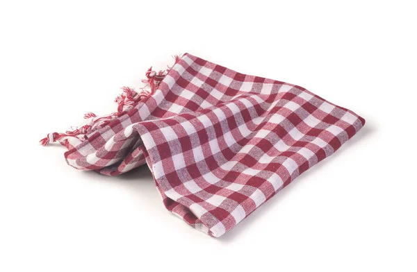 Красная ткань таблицы одежды изолированы — стоковое фото