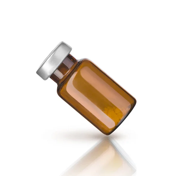 Tıbbi şişe üzerinde beyaz izole — Stok fotoğraf