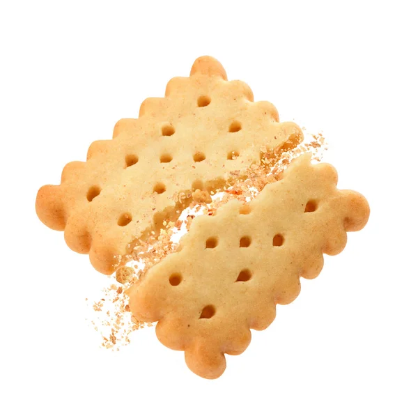 Broken cookie on a white background — Stock Photo, Image