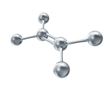 Beyaz arka plandaki molekül. 3d illüstrasyon