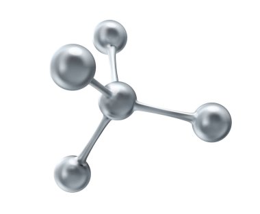Molecule model. Vector realistic illustration isolated on white  clipart