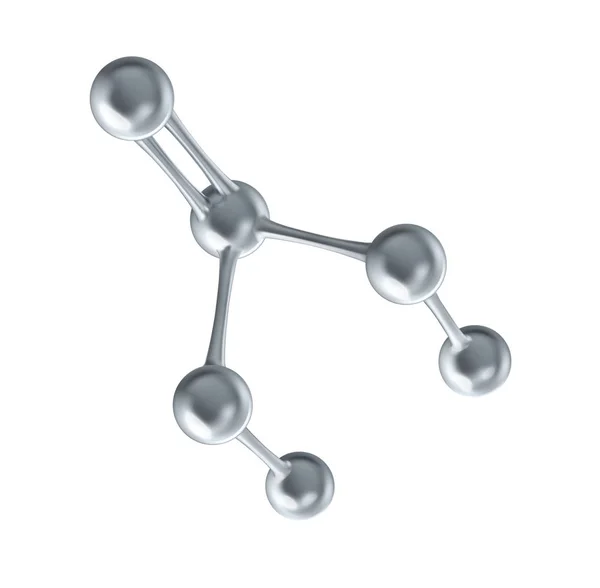 Molekyl modell för kemi. Vektor realistisk illustration på vit bakgrund. — Stock vektor