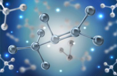 moleküller arka plan. Vektör çizimi.