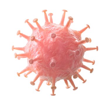 Kronik hastalığa neden olan viral enfeksiyon. Hepatit virüsleri, grip virüsü H1n1, Grip, hücre enfekte organizma, aids. 3d illüstrasyon