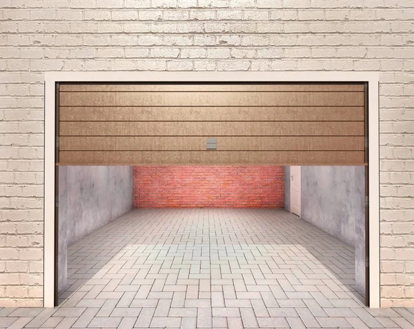 Garage leer, Blick nach draußen — Stockfoto