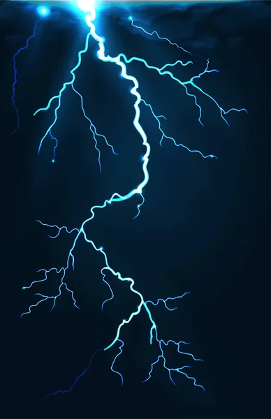 Vector illustration dark lightning flash — Stock Vector
