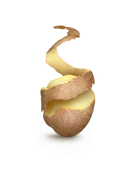 Potatis hackad 11 på vit bakgrund — Stockfoto