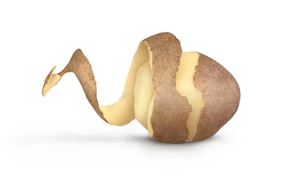 Potatis hackad 16 på vit bakgrund — Stockfoto