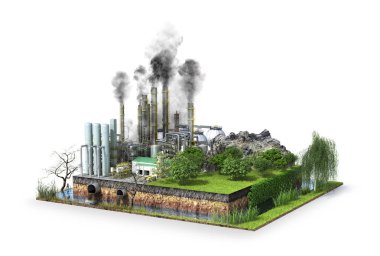 Fabrika. Küresel felaket kavramı. Jeolojik s ile Dünya