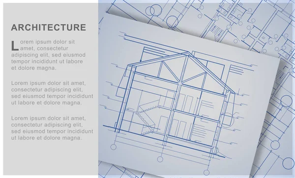 Architecturale achtergrond. Vectorillustratie. — Stockvector