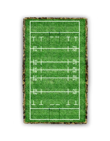 Terrain de rugby. vue d'en haut. Illustration 3d — Photo