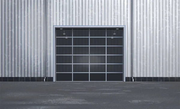 Magazzino garage di metallo. Illustrazione vettoriale . — Vettoriale Stock