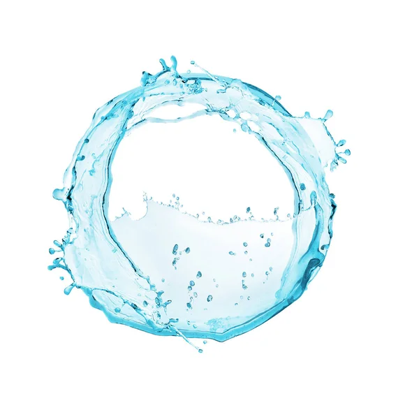 Schön wirbelndes Wasser im Kreis auf weißem Hintergrund — Stockfoto