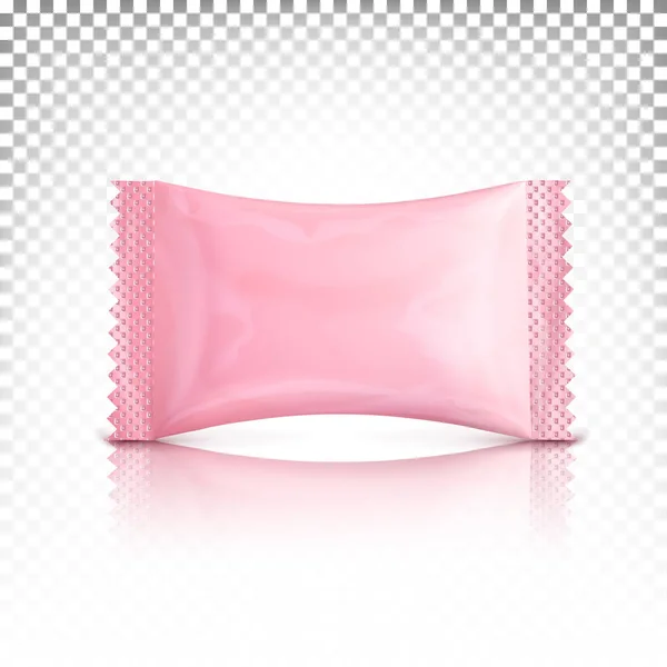 Mini Emballage Rose Rectangulaire Sachet Bâton Modèle Vectoriel Modèle Pour — Image vectorielle