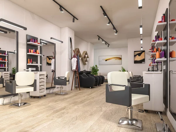 Modern Hairdressing Salon Interior Illustration — Stock Photo, Image
