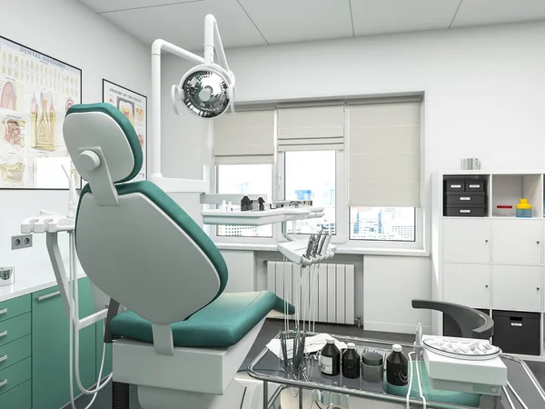 Dentalt Kontor Interiör Illustration — Stockfoto