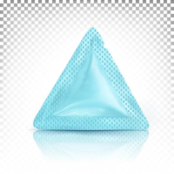 Mini Bolso Triangular Sobre Embalaje Para Cosméticos Crema Alimentos Ilustración — Vector de stock