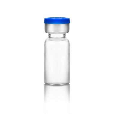 Tıbbi cam şişenin yerleşimi. Beyaz arkaplanda izole edilmiş vektör illüstrasyonu.