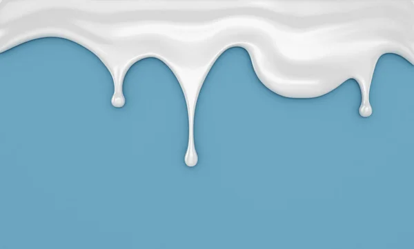 Melk Gieten Blauwe Illustratie — Stockfoto