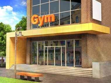 Fitness jimnastik salonu 3D görüntü
