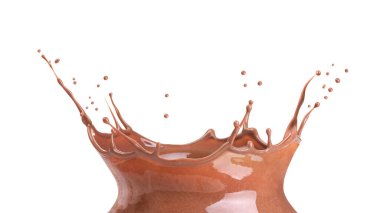 Beyaz arkaplanda çikolatalı taç