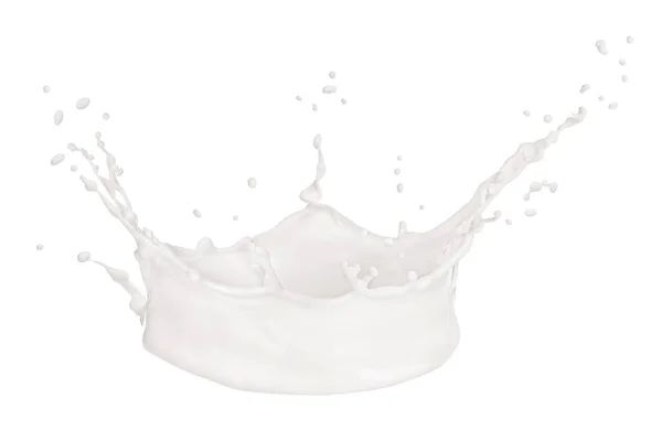 Milchkrone Auf Weißem Hintergrund — Stockfoto