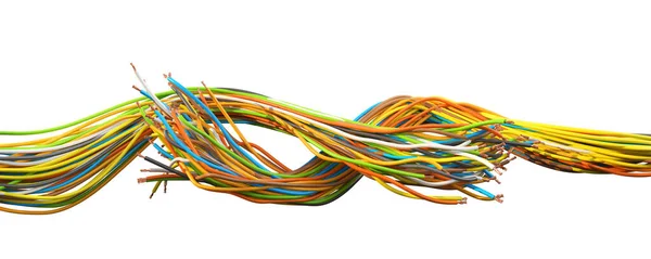 Set Colored Wires White Background Illustration — Stock Photo, Image