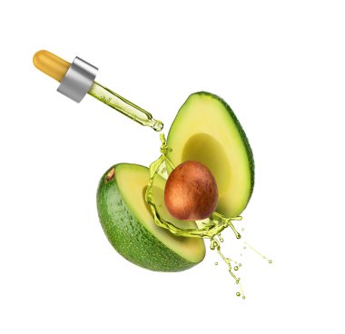 Avokado yağıyla dilimlenmiş avokado.