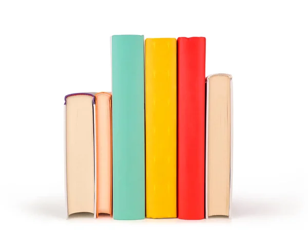 Stack Color Books Isolated — Stock Photo, Image