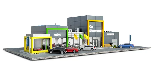 Modernes Autohaus Illustration — Stockfoto