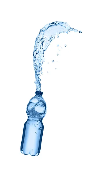 Agua Potable Botella Chapoteo — Foto de Stock