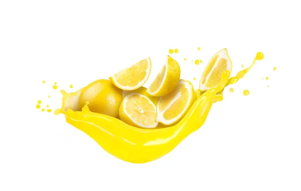 Limões Respingo Suco — Fotografia de Stock