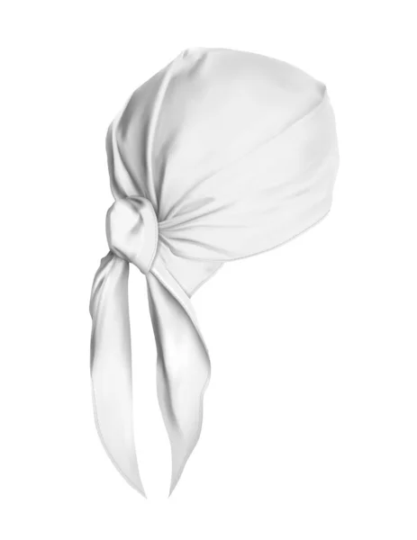 Bandana Blanc Uniforme Pour Cuisinier Vêtements Pour Danseur Modélisation Vectorielle — Image vectorielle