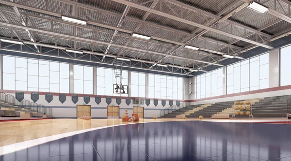 Gymnase Basket Lycée Illustration — Photo