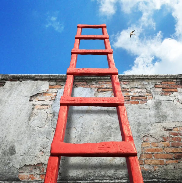 Escalera Cielo Estilo Vintage —  Fotos de Stock