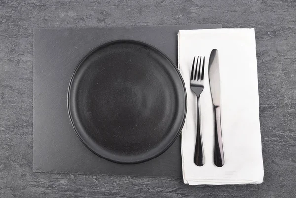 Table Setting Slate — Stock Photo, Image