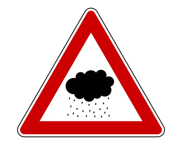 Attention Rain Cloud White — Stock Vector