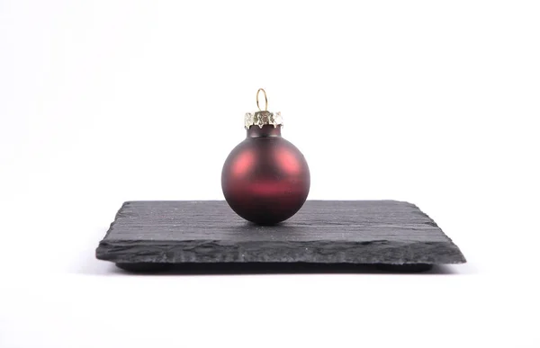 Christmas Tree Bauble Slate White — Stock Photo, Image