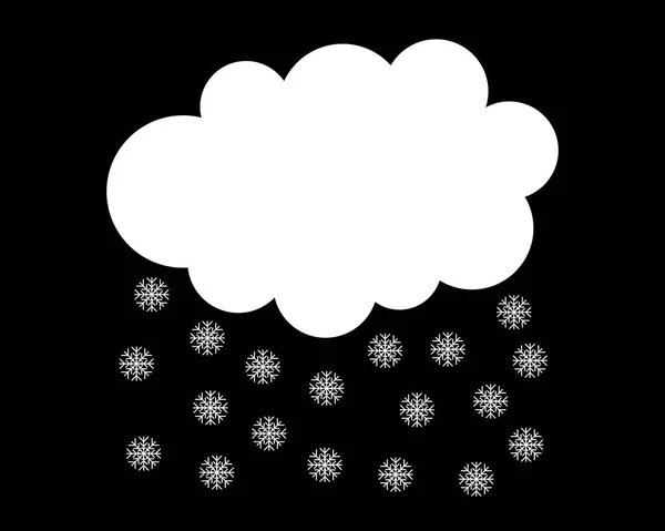 Nube Nieve Sobre Blanco — Vector de stock