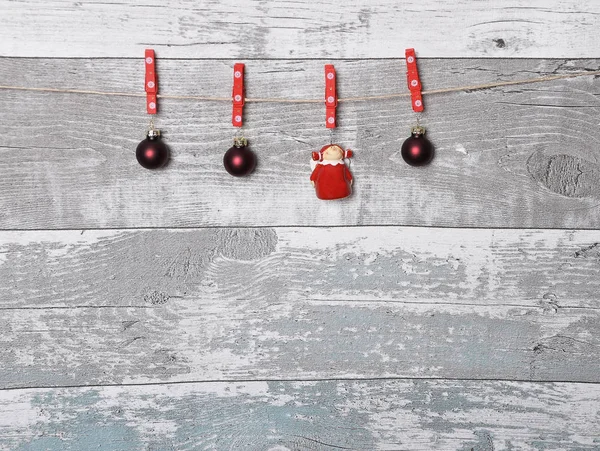 Weathered Screen Boards Christmas Decoration — Stock Photo, Image