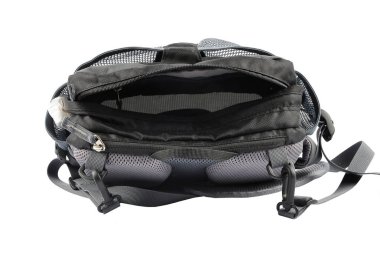 Kamera çantası beyaz arkaplanda