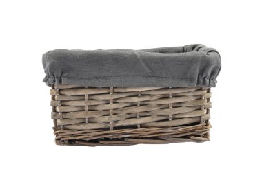 Hasır sepet beyaz arka plan olarak depolamak