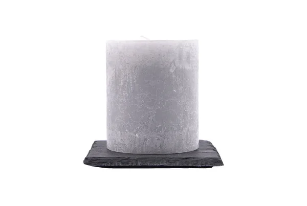 Silver Candle Shale Isolated — Stock Photo, Image