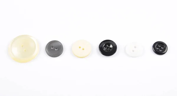 Old Buttons White Background — Stock Photo, Image