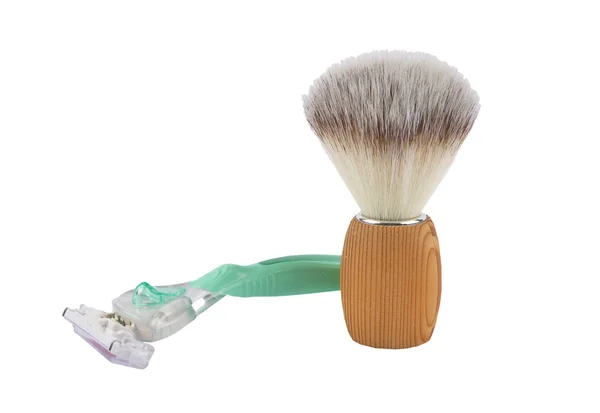 Shaver Escova Barbear Fundo Branco — Fotografia de Stock