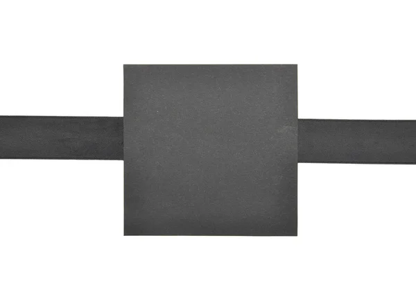 Background Black Ribbon Paper — Stock Photo, Image