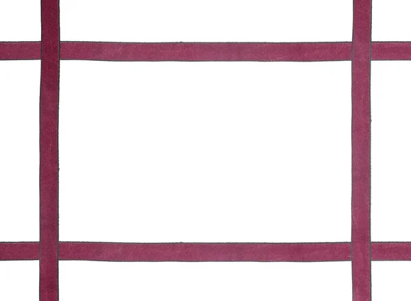 Background Frame Out Cared Red Velvet Ribbons — Stock Photo, Image