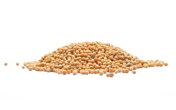 Mustard Seeds White Background — Stock Photo, Image