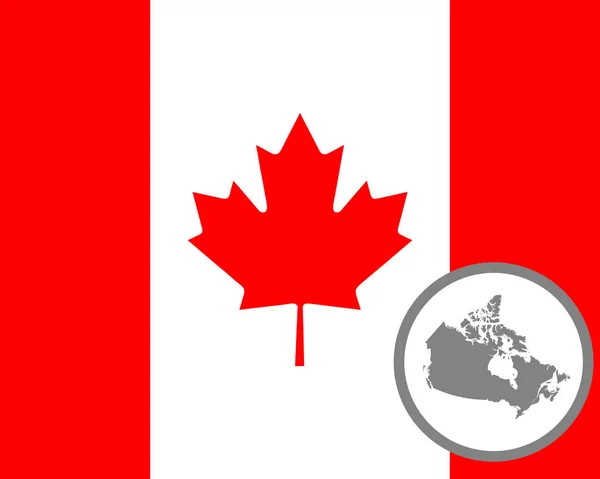 Kanadan Lippu Kartta — vektorikuva